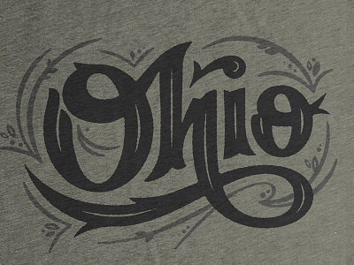 Ohio Shirt cotton bureau hand lettering lettering ohio script shirt type typography