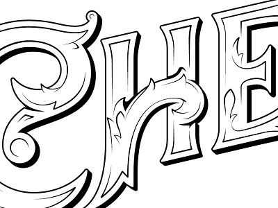 wip flourish illustrator lettering type typography vector victorian