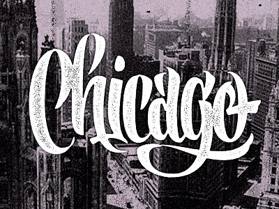 Chicago chicago city graffiti handlettering illinois lettering script type