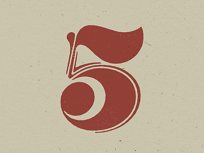 5 5 five lettering number numeral type typography