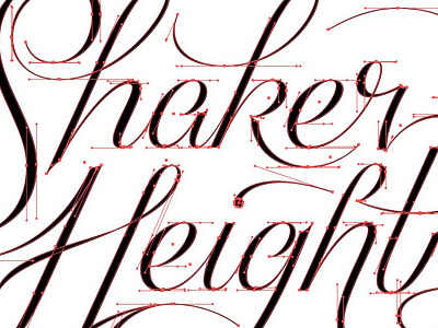 Shaker Heights Anchor Points cleveland illustrator lettering ohio script vector
