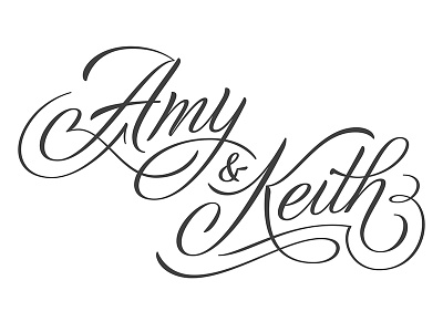 Amy & Keith Wedding Script lettering script type typography vector wedding wedding invitation