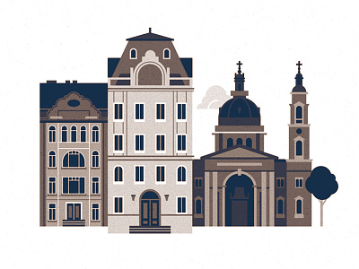 Budapest architecture budapest building city europe hungary illustration vector