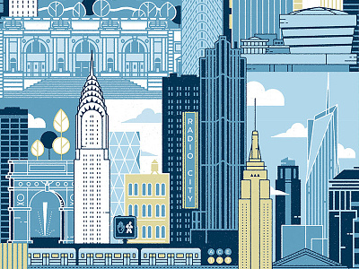 Illustrated Poster of New York City