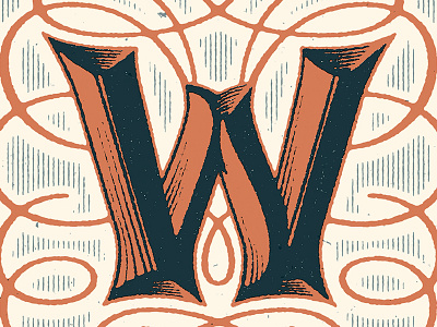TypeFight "W" flourish lettering type typefight typography vector w