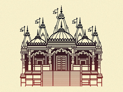 Neasden Temple architecture building hindu illustration illustrator london neasden temple temple vector