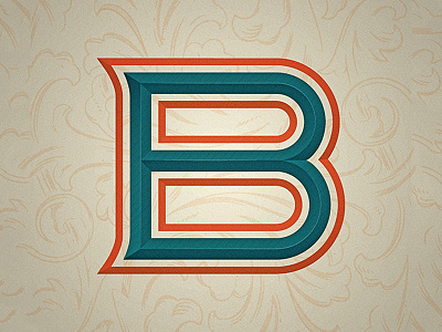 36 Days of Type - B 36daysoftype b bevel drop cap flourish letter lettering serif type typography