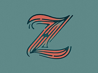 36 Days of Type - Z 36daysoftype drop cap letter lettering monoline ornament type typography z