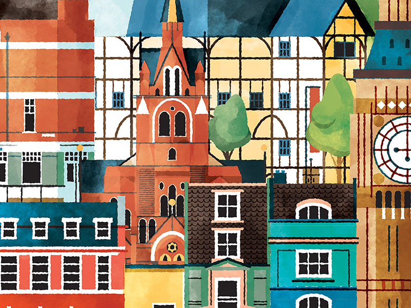 London WIP city england illustration illustrator london photoshop uk union chapel united kingdom vector watercolor wip