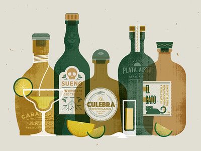 Tequila cocktail drink illustration liquor margarita mexico tequila texture vector