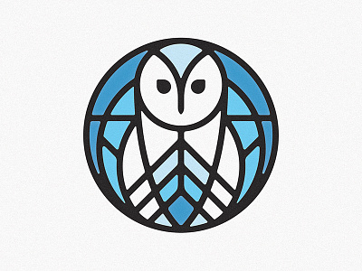 Owl Pin animal barn owl bird blue enamel pin geometric icon illustration nature owl vector