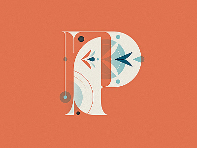 36 Days of Type - P 36daysoftype capital dropcap illustration letter lettering p pattern type typography vector
