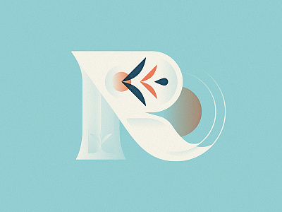 36 Days of Type - R 36daysoftype capital dropcap illustration letter lettering pattern r type typography vector