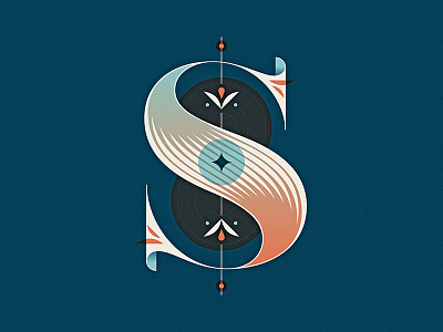 36 Days of Type - S 36daysoftype capital dropcap illustration letter lettering pattern s type typography vector