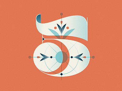 36 Days of Type - 5 36daysoftype 5 capital dropcap five illustration letter lettering pattern type typography vector