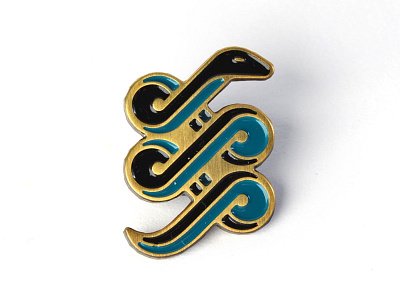 "Snake" Enamel Pin animal coil enamel pin gold illustration illustrator lapel pin nature snake