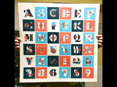 36 Days of Type Poster 36daysoftype dropcap illustration letter lettering number poster screen print type typography vector