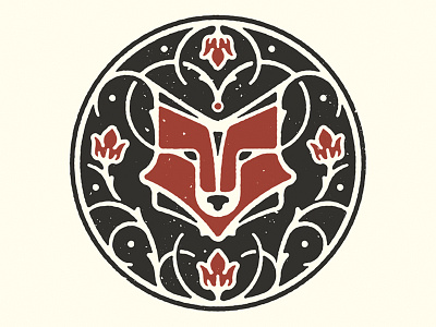 Art & Craftsman arts and crafts movement craftsman flower fox illustration illustrator logo mark nature ornament texture vine