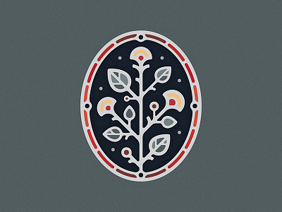 Floral Cameo badge enamel pin eucalyptus flower icon illustration illustrator leaf logo nature plant vector