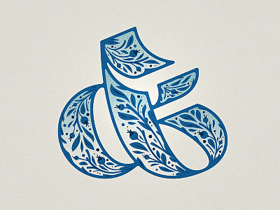 Ampersand ampersand drop cap floral goodtype illustration letter lettering ornament type woodtype