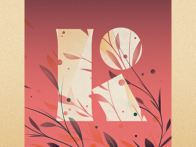 K 36 days of type drop cap floral goodtype illustration k letter lettering logotype ornament type