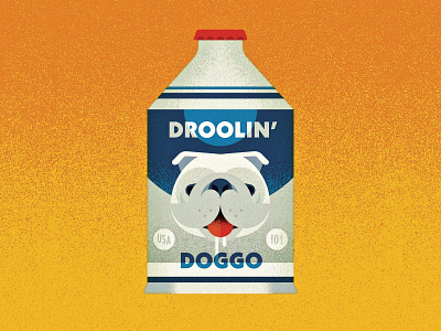 06/31 - Drooling beer beer can branding design dog drooling illustration inktober inktober 2018 label vectober vector