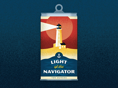 15/31 - Light (Adobe Max Prompt) adobe alcohol anchor beach beer can design illustration illustrator inktober inktober 2018 label light lighthouse navigation vectober vector