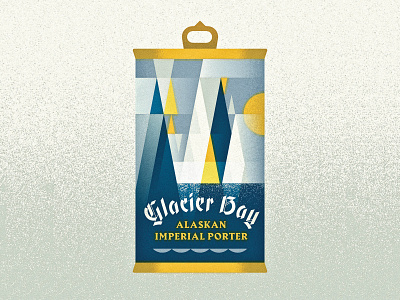 16/31 - Angular alcohol angular beer can geometric glacier illustration illustrator inktober inktober 2018 label national park nature texture vectober vector vintage