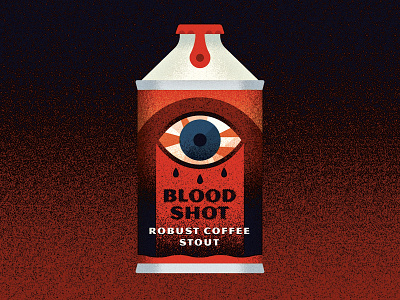7/31 - Exhausted alcohol beer bloodshot can coffee eye illustration illustrator inktober inktober 2018 label red eye stout texture vectober vector