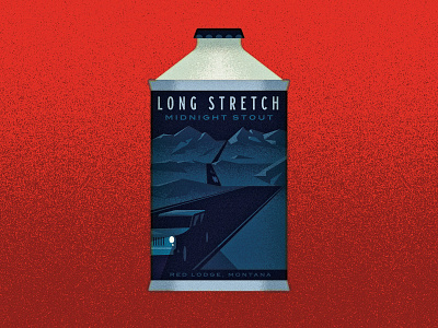 26/31 - Stretch alcohol beer can desert highway illustration illustrator inktober inktober 2018 label midnight mountains road stretch texture vectober vector