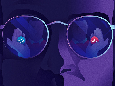 Not All Compilers Are Created Equal css design editorial illustration illustration illustrator javascript programming purescript red pill blue pill sunglasses the matrix typescript vector web