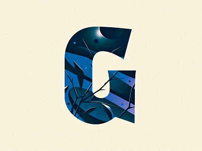 G 36 days of type 36daysoftype design drop cap dropcap eclipse g illustration illustrator letter lettering texture type typography vector