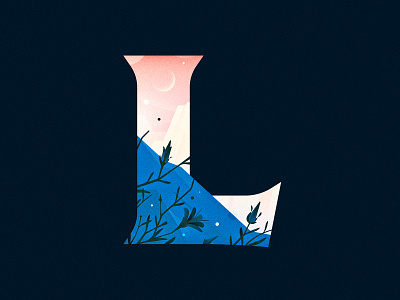 L 36 days of type 36daysoftype capital design drop cap dropcap floral illustration illustrator l letter lettering logotype texture type typography vector