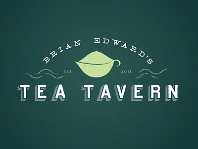 Leafpot brand green logo tea tea leaf tea pot vintage