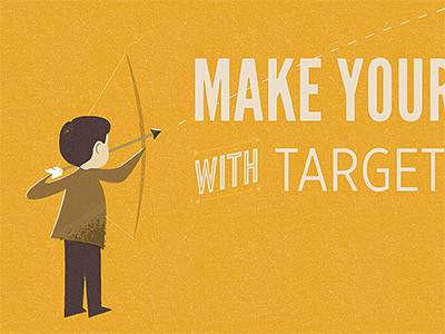 Archer illustration archer arrow guide retro print