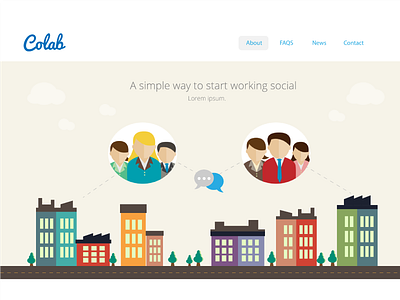 Homepage Banner Mockup character illustration homepage landing mockup page web design