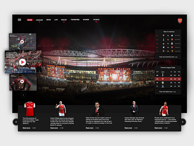 Arsenal FC : Landing page arsenal arsenal fc dailyui design interaction interaction design ui ui design uidesign uiux userinterface userinterfacedesign ux ux design visual design web webdesign