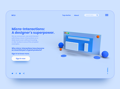 Blog post | Sign in page daily ui dailyui interaction design interface design landing page landing page design ui ui design ux ui ux design visual design