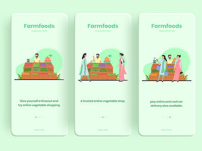 online vegetable shop // onboarding