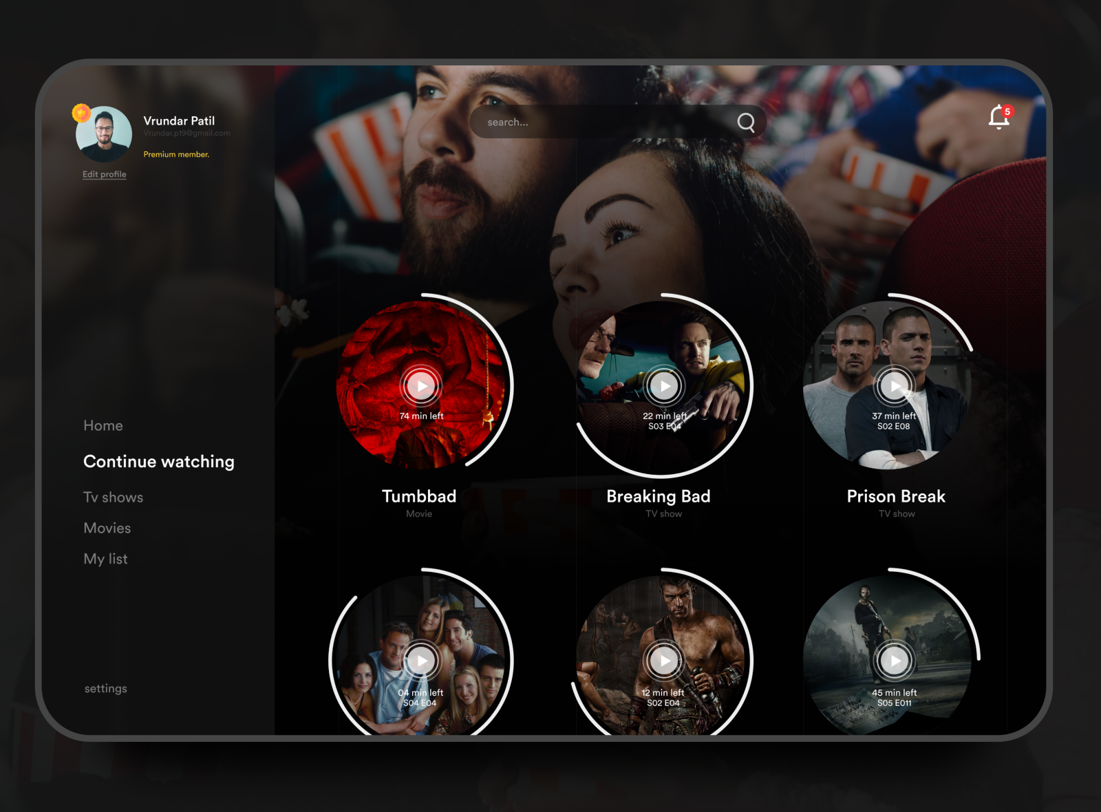 TV app for smart TV by Vrundar Patil on Dribbble