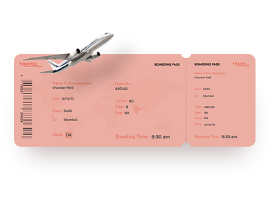 Boarding Pass boarding boarding pass design flight travel ui ux ui design uiux ux design visual design