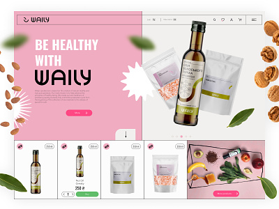 HEALTHY OIL WAILY design healthy illustration natural oil ui ux