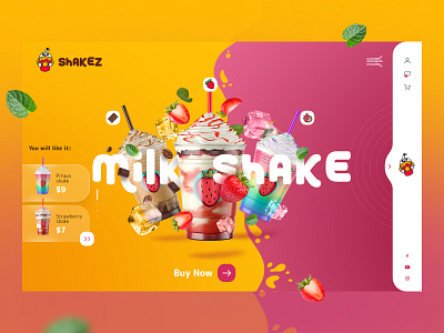 The juicy concept of the Shakez store! concept design illustration juicy shake store ui we