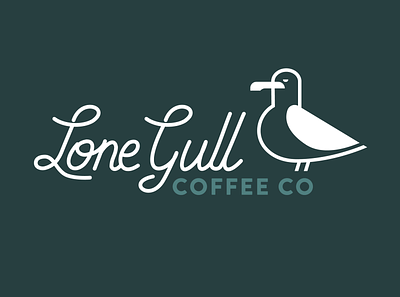 Lone Gull Coffee Co branding coffee illustration logo packaging sketch vector