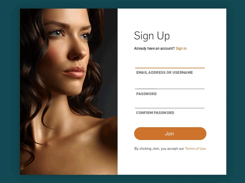 Sign Up animation form gif keynote prototyping ui