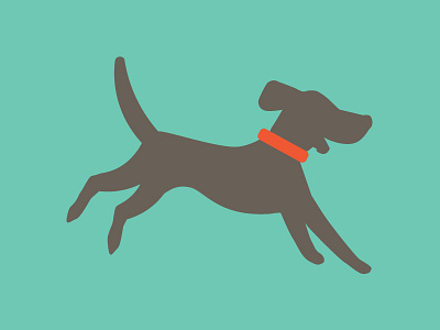 Woof dog dogwalker happy illustration vector