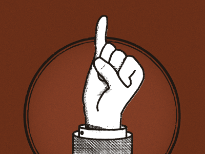 Pinky finger illustration logo wip