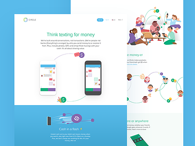 Circle Pay Features features illustration landing page pay