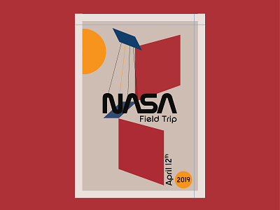 Nasa Bahaus bauhaus design flat design illustration poster art