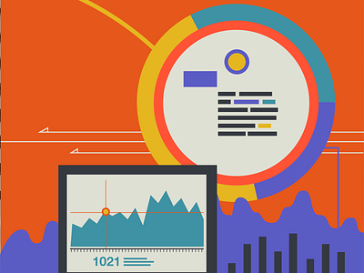 DDoS dashboard data design vector